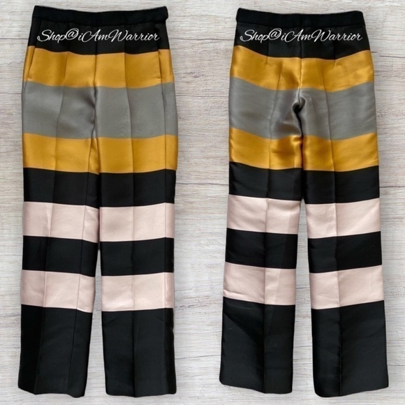 Cedric Charlier NWT rare silk blend color block trouser *shop@iamwarrior - Picture 3 of 11